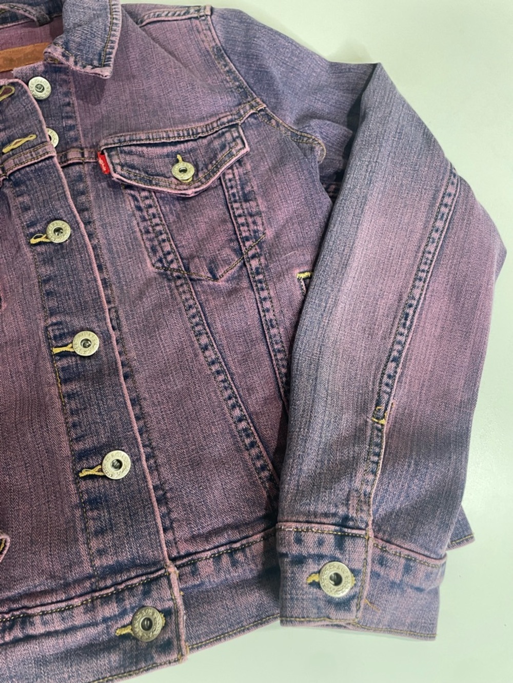 Vintage Look LEVI'S Purple Jean Jacket - Y2K Aesthetic - Feb 2010 - Size S - Picture 5 of 16